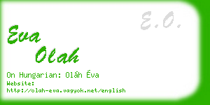 eva olah business card